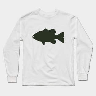 Largemouth Bass Silhouette Long Sleeve T-Shirt